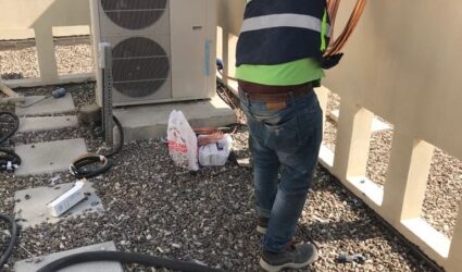 ac piping work for villa